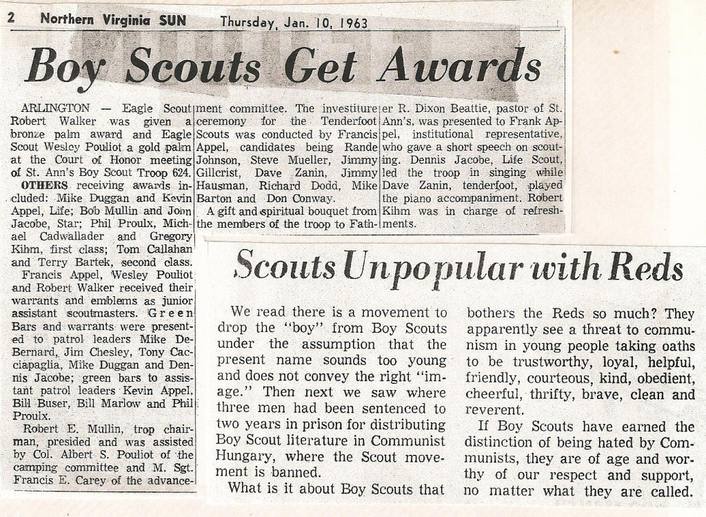 1963 Scout Award Article